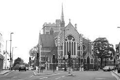 Church, little traffic, Barnet