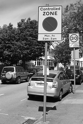 Controlled Parking Zone sign