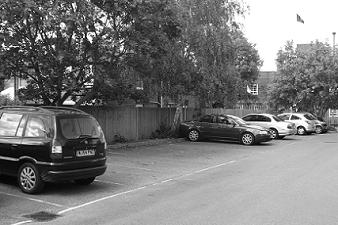 Empty parking spaces