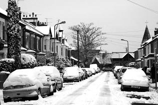 Snow on cars, Barnet