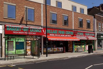 row of shops