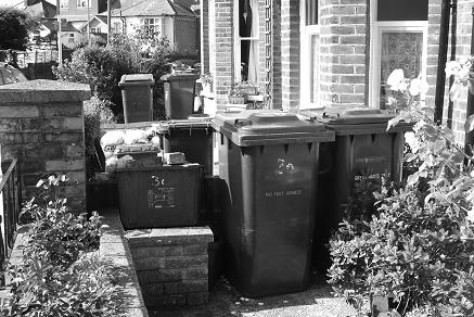 wheelie bins